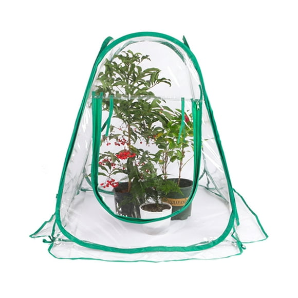 Serre Surélevée Mini Couverture de Plante Pop-Up Serres en PVC Protection pour Fleurs Jardinage Abri de Pluie Tentes de Givre pour Plantes Extérieures Ensoleillées