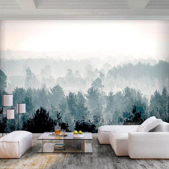 Tiptophomedecor Landscape Wallpaper Wall Mural - Winter Forest