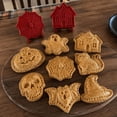 thumbnail image 5 of Halloween Mini Hand Pie Molds 1PC Pumpkin Ghost Cat Bat Witch Spider Skeleton Castle Shape Hand Pie Press Mold for Holiday Baking Cookies and Desserts (pumpkin), 5 of 7