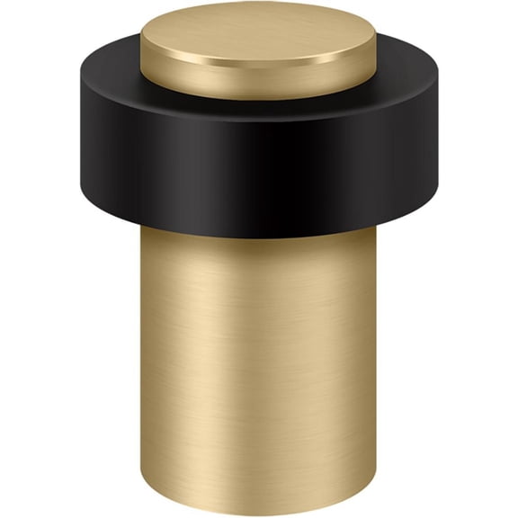 Deltana Round Universal Floor Bumper 3", Solid Brass Brushed Brass