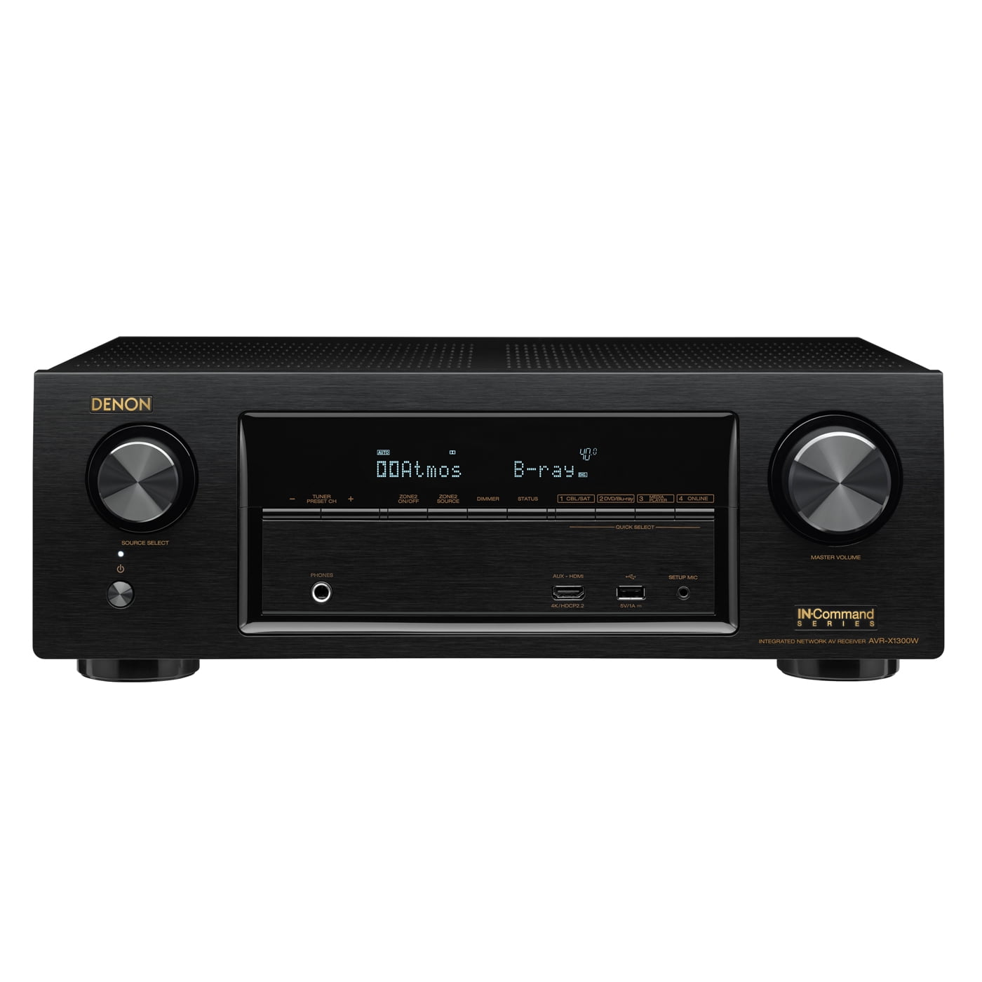 Denon AVR-X1300W 7.2 Channel Full 4K Ultra HD Network A/V Receiver with  Wi-Fi and Bluetooth