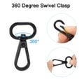 thumbnail image 4 of Uxcell 15Pack Swivel Clasps, 0.8" Oval Ring Lobster Clasp Claw Push Gate Snap Hook, Black, 4 of 6