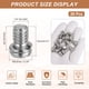 thumbnail image 2 of Tornillos para aspas de ventiladores de techo Uxcell 20Pcs 1/4x10 (1/4-20UNC), Plateado, 2 of 6