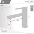 thumbnail image 4 of Stylish Single Handle Brushed Gold Bathroom Faucet Height 6" B-108G, 4 of 12
