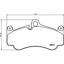 Brembo OE P65032N Front Premium NAO Ceramic Brake Pads for Porsche 911, Boxster, and Carrera GT