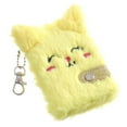 thumbnail image 1 of 2 Pcs Plush Notebook 80 Pages Pendant Keychain Pocket Size Cute Cat Journal Book for Girls, 1 of 10