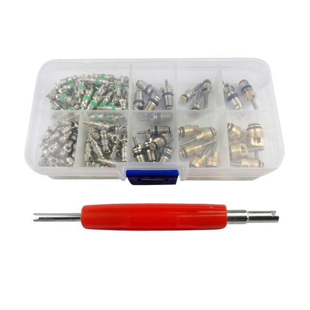 Herramientas de núcleo de válvula Soledad 135pcs R12 Y R134 Sistema de Aire Acondicionado