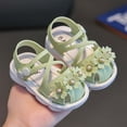 thumbnail image 2 of Huowey Baby Girls Sandals Shoes For Toddlers Comfortable Flower Design Casual Summer Shoes Lightweight Breathable Soft Footwear, 8-11 Months, 2 of 3