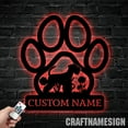 thumbnail image 2 of Craftnamesign Custom Standard Schnauzer Dog Metal Wall Art LED Light, Schnauzer Dog Lover Name Sign, 2 of 5