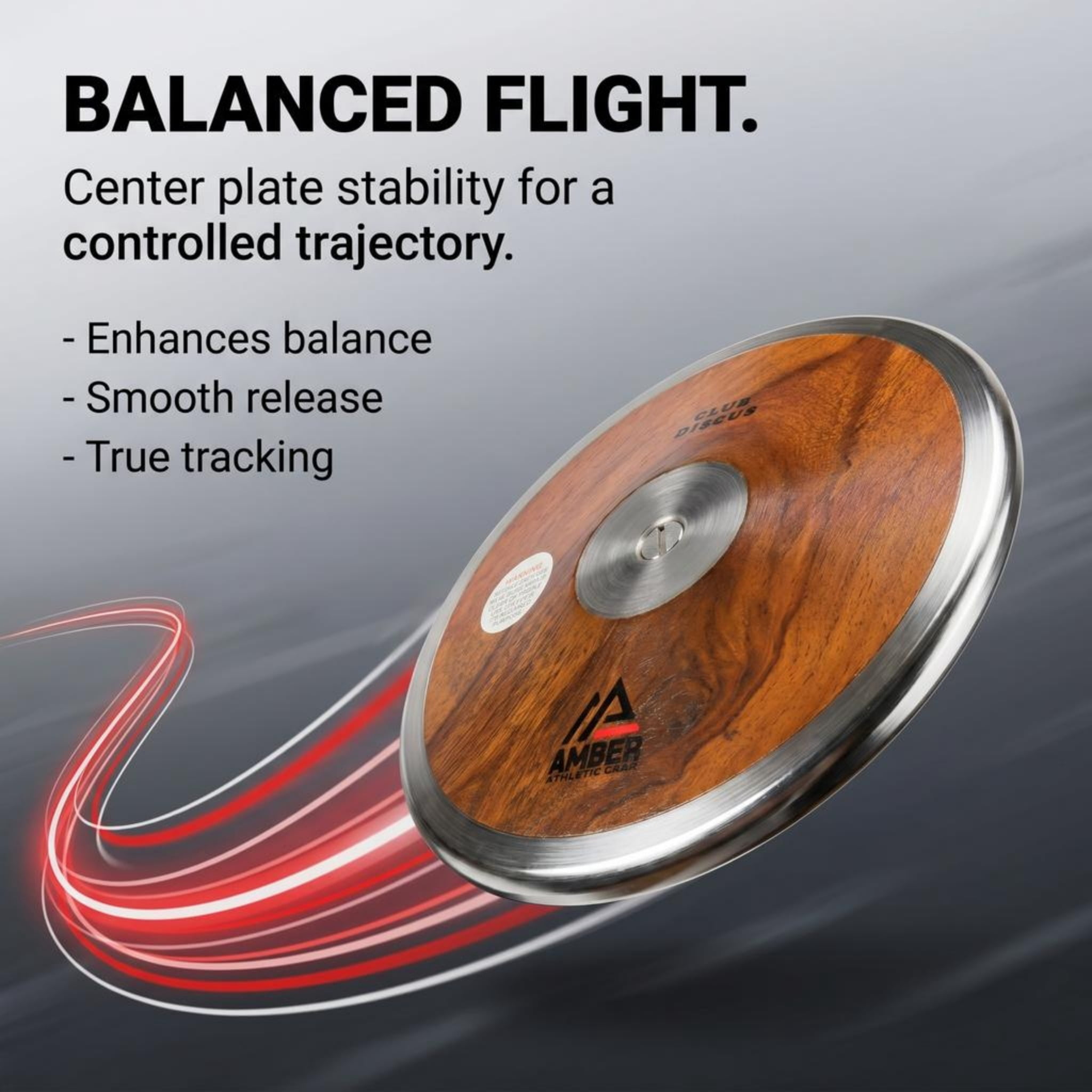 Amber Sporting Goods Precision Wood Club Discus Balanced, Stable, Versatile Thrower's Companion Perfect for Track & Field Training and Competition