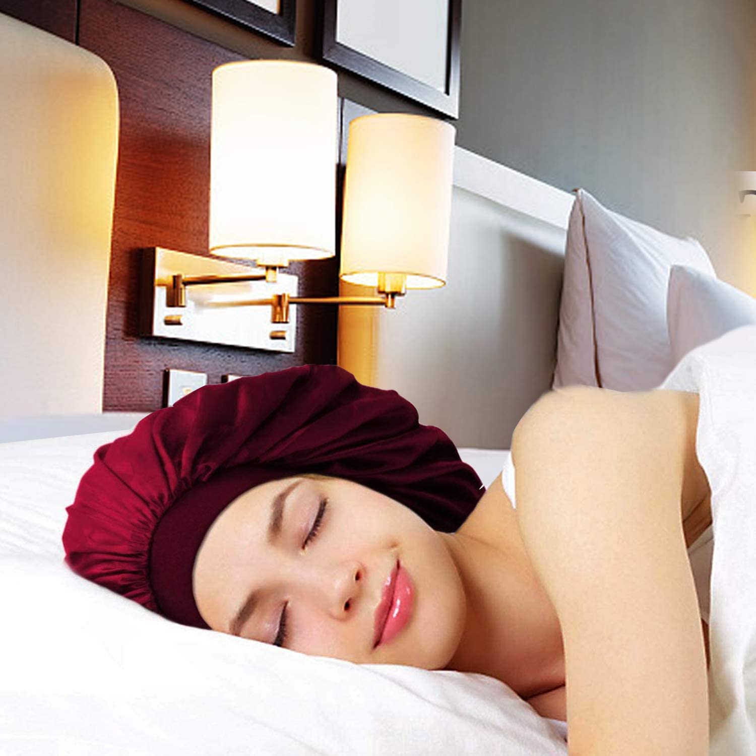 Satin Silk Hat (2PCS) - Sleep Cap Extra 