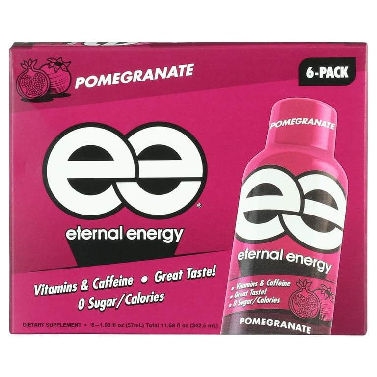 Eternal Energy Premium Energy Shot, Pomegranate, 1.93 fl oz, 6