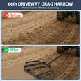 thumbnail image 6 of EastVita Driveway Drag Harrow 74" Heavy Duty Steel,3 Sets Bolt Bars,Tow Behind for ATVs,UTV,Lawn Tractors,Black, 6 of 8