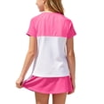 thumbnail image 5 of LJEFF Girls Color Block T-Shirt & Skort Set, Short Sleeve Comfortable Soft Elastic Waist Casual 2PC Outfit Hot Pink Size 10 Years, 5 of 9