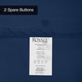 thumbnail image 2 of ROYALE Navy Duvet Cover King Size - 3 Piece Bedding Comforter Covers - Button Closure - 1 King Duvet Covers 104x90 inches and 2 Pillow Shams - No Comforter Included, 2 of 8