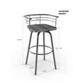 thumbnail image 4 of Amisco Brisk 25" Distressed Wood Swivel Counter Stool in Gray/Gun Metal, 4 of 4