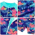 thumbnail image 2 of ASFGIMUJ Toddler Swimsuit Girl 1 Piece Long Sleeve Printing Beach Bathing Baby Suit Rash Guard Swimwear Baby Bathing Suit Girl,Size 8-9Y, 2 of 8