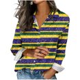 thumbnail image 1 of Blouses à Manches Longues pour Femmes Veste en Denim Décontractée Imprimée Polyester Coupe Régulière, 1 of 6
