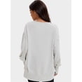 thumbnail image 3 of Womens Oversized Crewneck Long Sleeve Shirts Pullover Sweatshirts, 3 of 7