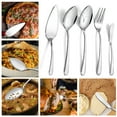 thumbnail image 4 of Mirdinner 25 Pcs Silverware Set with Serving Utensils for 4, Food Grade Stainless Steel Flatware Cutlery Set for Home and Restaurant, Mirror Polished & Dishwasher Safe, 4 of 6
