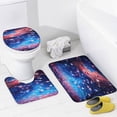 thumbnail image 4 of Independence Day Of The United States Flag Bathroom Sets with Shower Curtain And Rugs, Incl with 12 Hooks，Toilet Lid Oval Rug, 4 of 8