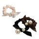 thumbnail image 1 of 3 piezas de 3 colores con lazo de perlas para el pelo, coleteros con orejas de conejo, lazo de satén, cuerda para el pelo, lazo, coleta, accesorios para el cabello para mujeres y niñas, 1 of 5