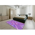 thumbnail image 5 of Ahgly Company Machine Washable Indoor Rectangle Transitional Purple Mimosa Purple Area Rugs, 8' x 10', 5 of 7