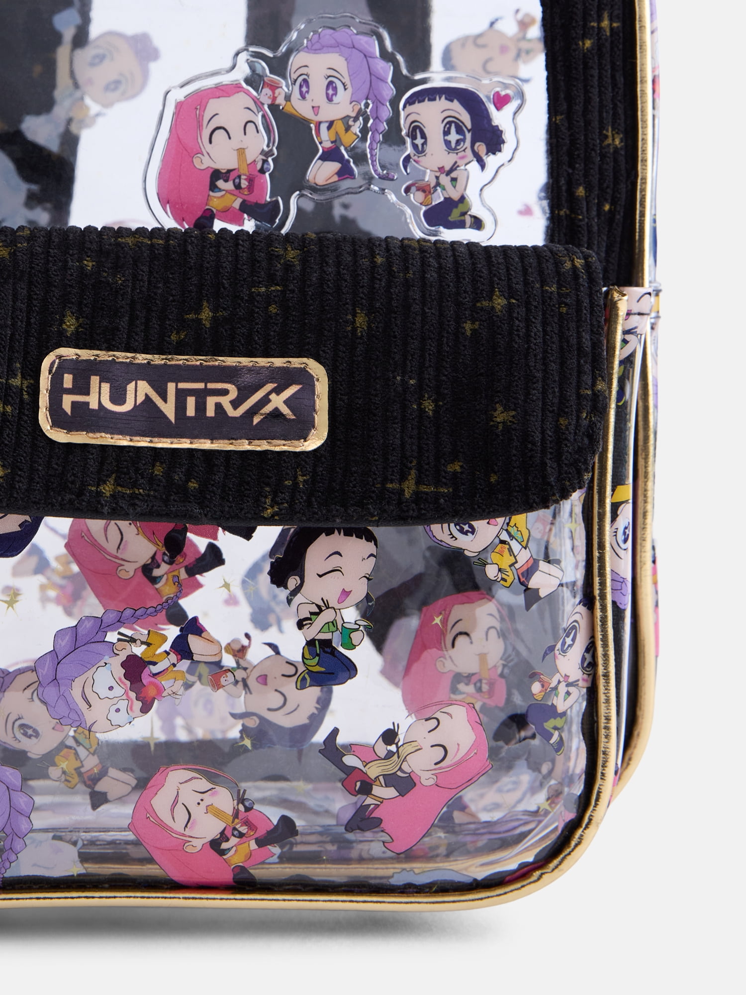 KPop Demon Hunters Girls 10" Mini Clear Backpack, Black