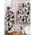 thumbnail image 2 of Red Black Geometric Kitchen Dish Towels for Drying Dishes Set of 3, Abstract Art Modern Line Waffle Weave Microfiber Hand Tea Bathroom Towels Quick Dry & Absorbent Towel 15.7x23.6, 2 of 7