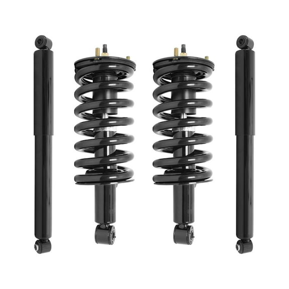 Unity Automotive Front & Rear Complete Strut Assembly Shock Kit Fits 2004-2015 Nissan Titan, 4-11302-255500-001