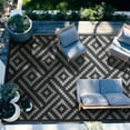 thumbnail image 4 of DEORAB Outdoor Rug Reversible 8x10' Patio Rug,Clearance Outside Plastic Waterproof Mat,Fordable Floor Rug for Patio, Camping, RV, Deck, Porch, Balcony, Backyard, black&grey, 4 of 5