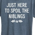 thumbnail image 3 of Instant Message - Just Here To Spoil The Niblings Christmas - Women's Short Sleeve Graphic T-Shirt, 3 of 6
