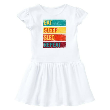 

Inktastic Snowmobiling Eat Sleep Sled Repeat Gift Baby Girl Dress