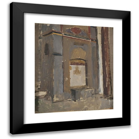 Jan Ciaglinski 12x14 Black Modern Framed Museum Art Print Titled - Fountain in the Khan's Palace in Bakhchisaray. from the Journey to Crimea Between 1887 and 1899