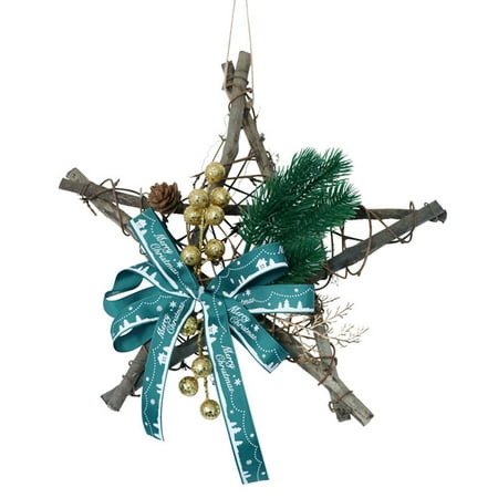 

Christmas Wreath Wall Hanging Rattan Pendant for Window