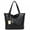 Black, variant on Women Ladies Fashion Solid Large Capacity Shoulder Tote Handbag Bags Tote Bags for School Womens Tote Bags Tote Bag Pack Mini Tote Bag Jelly Handbag Large Tote Bag for Women Tote Organizer Leather