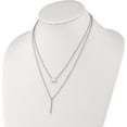 thumbnail image 2 of Stainless Steel Polished Two Strand Square And Bar With 2In Ext Necklace (18.5 X 2) Made In China srn2659-16.5, 2 of 5