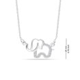 thumbnail image 4 of LeCalla 925 Sterling Silver CZ Elephant Necklace for Women and Teen 20MM, 4 of 7