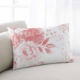 thumbnail image 2 of Pink Floral Art Throw Pillow Cover 12 x 20 Inch Decorative Pillow Cover Watercolor Botanical Spring Flowers Lumbar Pillowcase Seasonal Rectangle Cushion Case for Couch Sofa Bed Living Room, 2 of 7