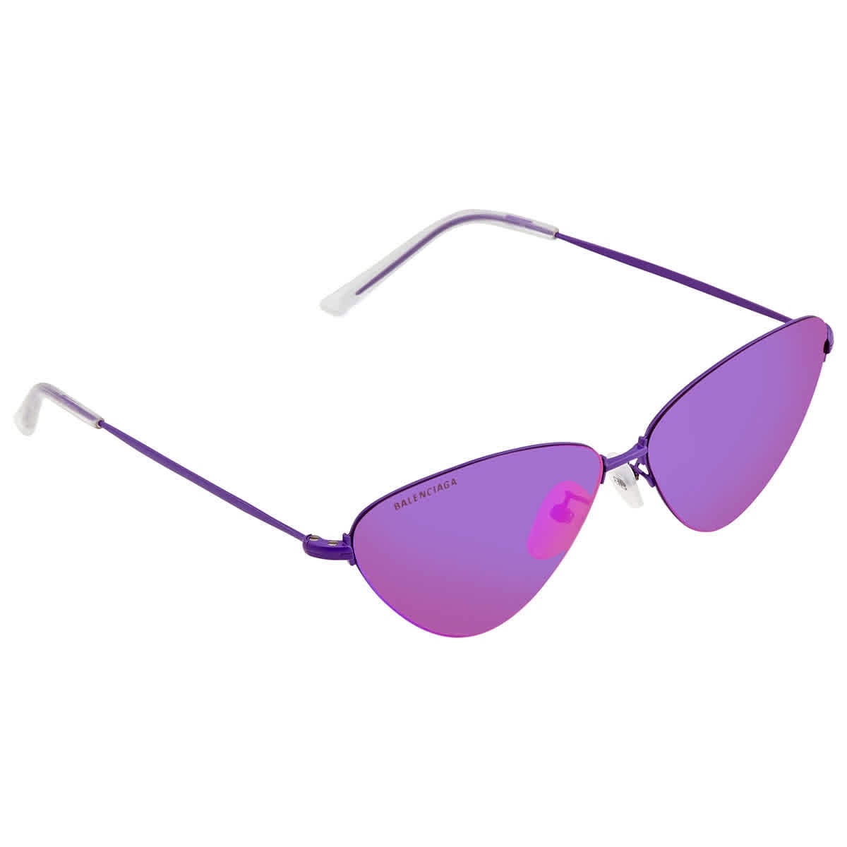 Balenciaga Violet Mirrored Cat Eye Sunglasses BB0015S 002 61 Balenciaga Violet Mirrored Cat Eye Sunglasses BB0015S 002 61