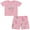 Pink, variant on FEDPOP Toddler Girls Pajamas Easter Pjs Summer Sleepwear Short Set 2T