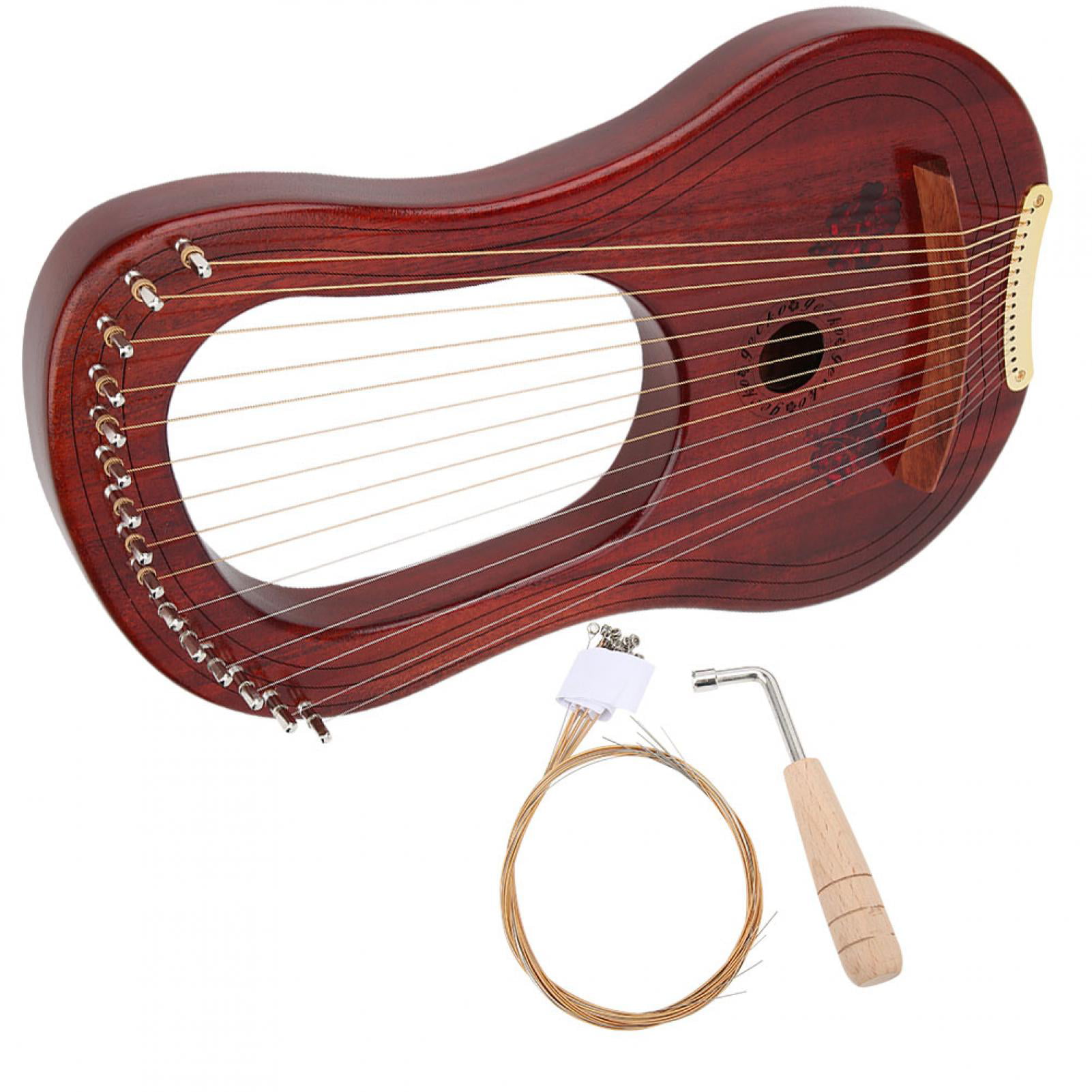 Banzai Abrumador receta LHCER Harp 15 String Maple Wooden with Tuning Hammer for Beginners Musical  Instrument GK‑15M,Beginner Harp,15 String Harp - Walmart.com