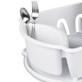 thumbnail image 6 of Sterilite Large 2 Piece Sink Set, Dish Drainer and Drainboard for Plates, Cups, and Flatware, White, 6 Count, 6 of 9