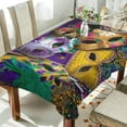 thumbnail image 4 of 54"x72" Mardi Gras Tablecloth, Waterproof Washable Polyester Square Table Cover, Durable Tablecloth for Kitchen Dining Table Party Decor, 4 of 7
