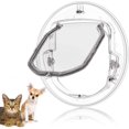 thumbnail image 1 of Puerta para mascotas Puerta con ventana para perros Puerta redonda transparente abatible con cerradura de 4 vías y kit de revestimiento (D-583-A), 1 of 5