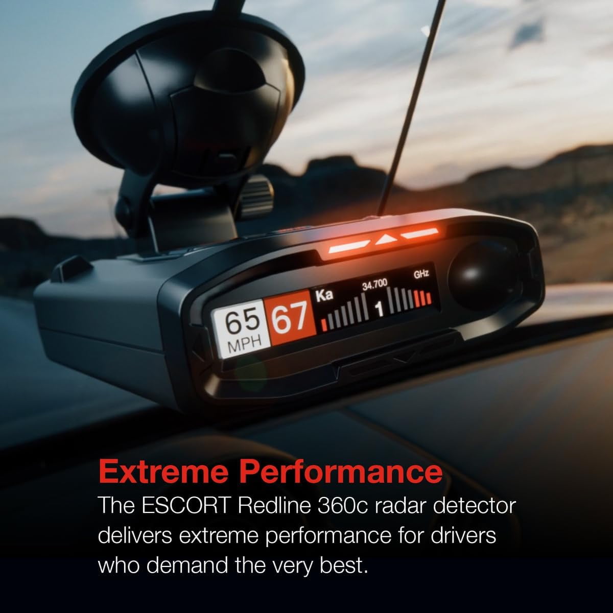 Escort Redline 360c Laser Radar Detector – Extreme Range, AI Assisted Filtering, 360°  Directional Awareness,  Rapid Response Times, Wi-Fi, GPS Based