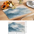 thumbnail image 6 of Mountain Peak Placemats Set of 8 Blue Beige Mist Zen Modern Nature Fantasy Place Mats Indoor Wipeable Table Mats Washable Cloth Dining Table Placemats for Kitchen Holiday Party Home Decor 13x19 Inch, 6 of 9