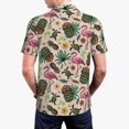 thumbnail image 6 of Salouo Tropical Mask Flamingo for Men's Short Sleeve Polo Shirts,Polo Shirts for Men Performance Short Sleeve Golf Shirt Athletic Casual Collared T-Shirt-XX-Large, 6 of 8