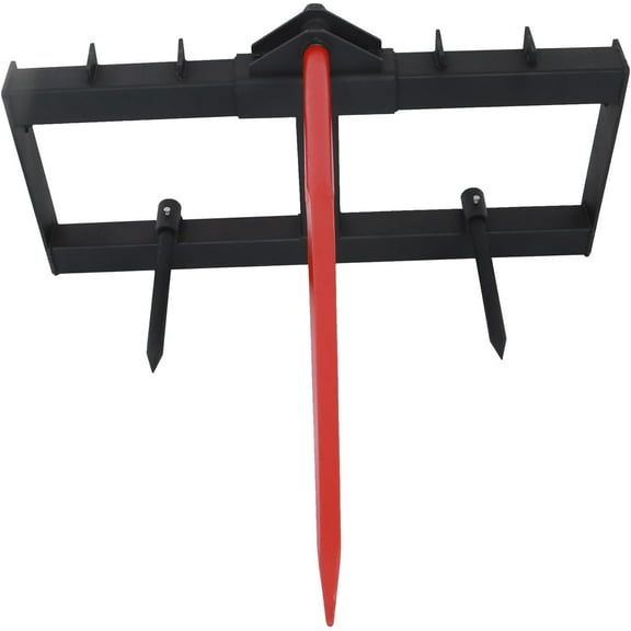 ALL-CARB 49 Hay Spear Attachment, 3000lbs Capacity Quick Attach with 2pcs 17 Stabilizer Spears Replacement for Bobcat Tractors & Skid Steer Loader