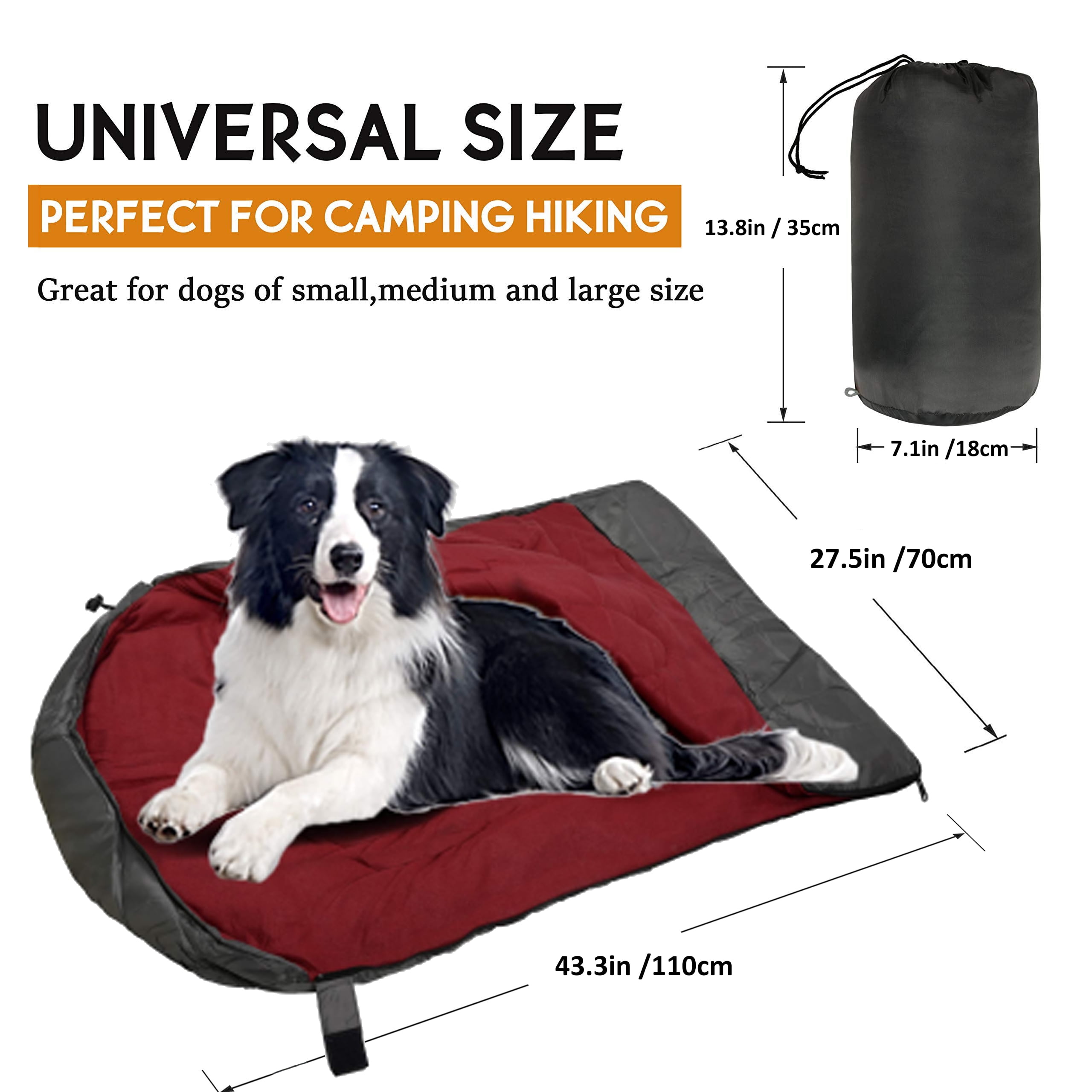 Dog Bed Sleeping Bag for Pet Warm Travel Bag Pet Sleeping Bag Backpack Portable Lightweight Dog Travel Bed Mattress Pets Mat for Traveling Camping Hiking Outdoor Indoor